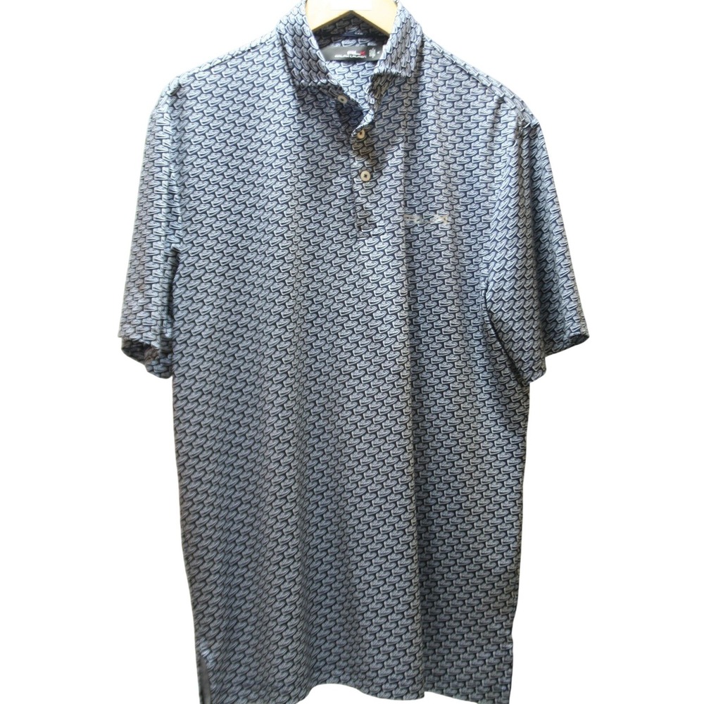 RLX Ralph Lauren Golf Polo‎ Mens M Performance Classic Fit Boat Print